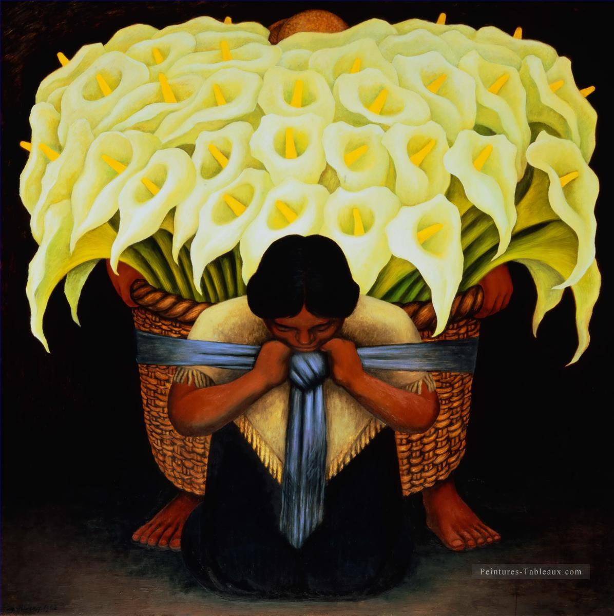 Le fleuriste Diego Rivera Peintures à l'huile